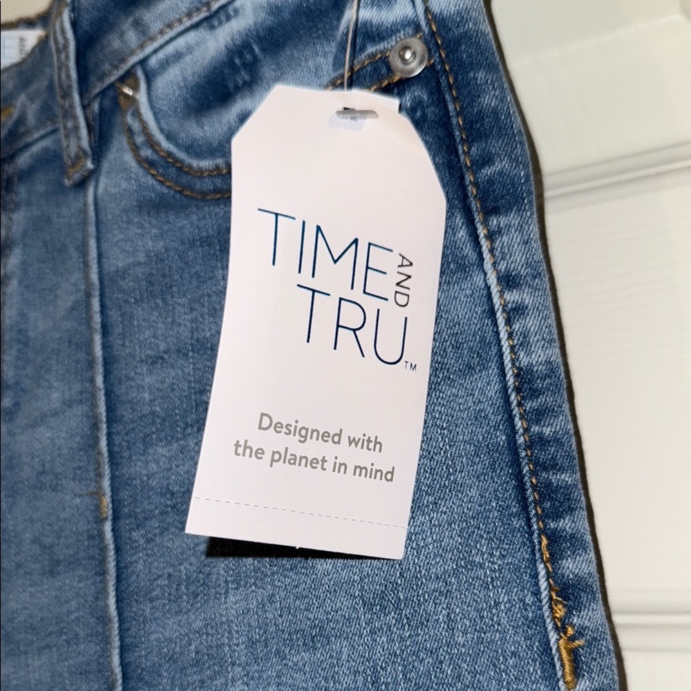 Time and Tru Blue Flare Wide Leg Jeans - Picture 2 of 7